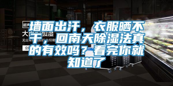 墻面出汗，衣服曬不干，回南天除濕法真的有效嗎？看完你就知道了