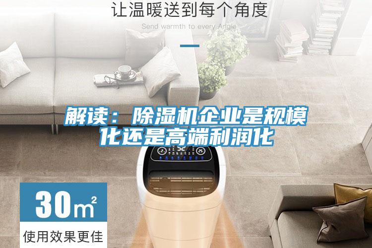 解讀：除濕機(jī)企業(yè)是規(guī)?；€是高端利潤化