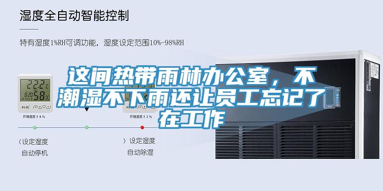 這間熱帶雨林辦公室，不潮濕不下雨還讓員工忘記了在工作