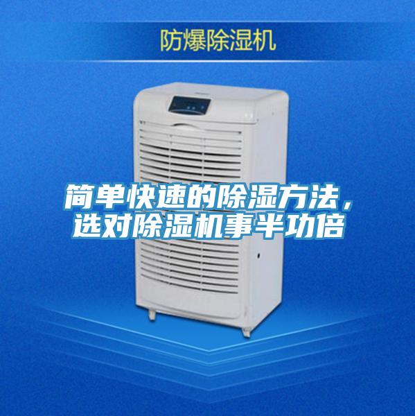 簡單快速的除濕方法，選對除濕機事半功倍