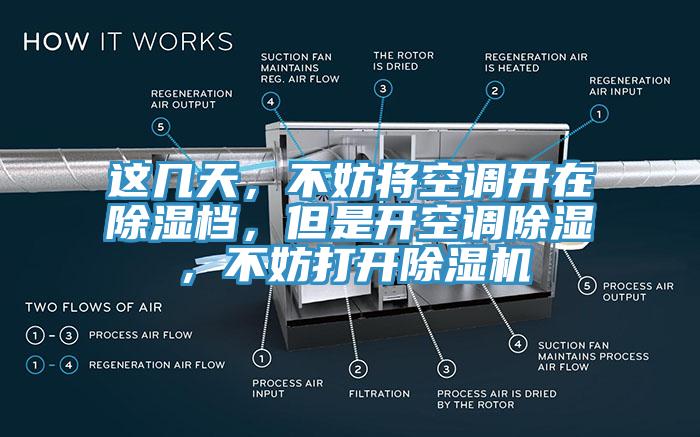 這幾天，不妨將空調(diào)開(kāi)在除濕檔，但是開(kāi)空調(diào)除濕，不妨打開(kāi)除濕機(jī)