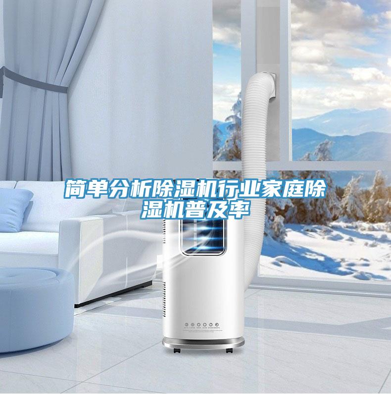 簡單分析除濕機行業(yè)家庭除濕機普及率