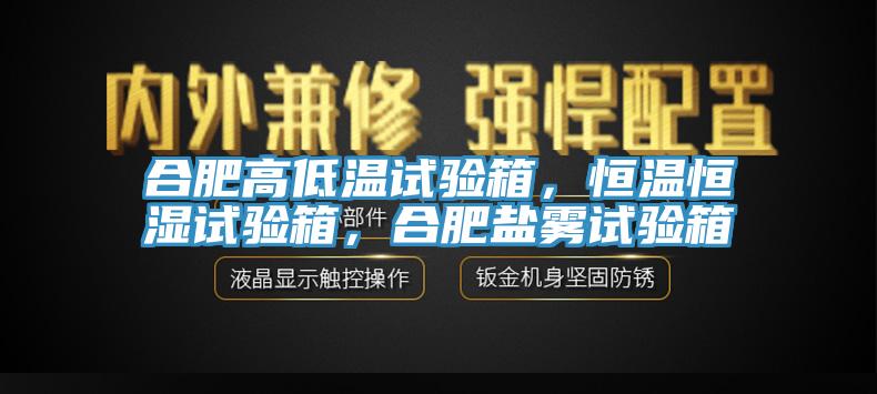 合肥高低溫試驗箱，恒溫恒濕試驗箱，合肥鹽霧試驗箱