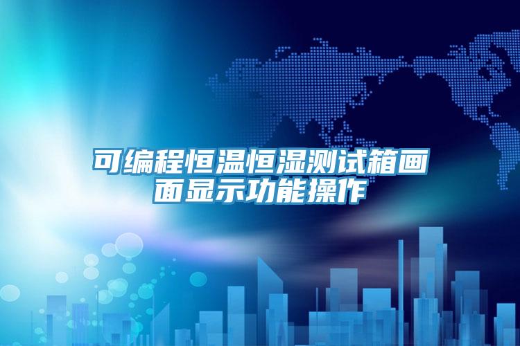 可編程恒溫恒濕測(cè)試箱畫面顯示功能操作