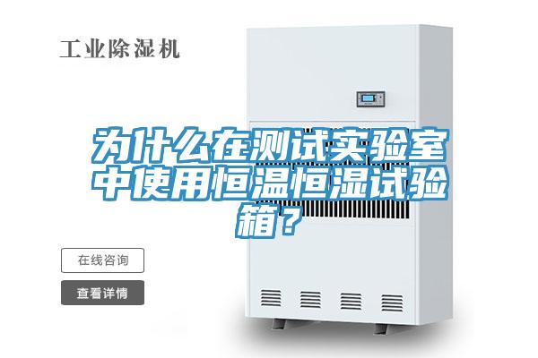 為什么在測試實驗室中使用恒溫恒濕試驗箱？