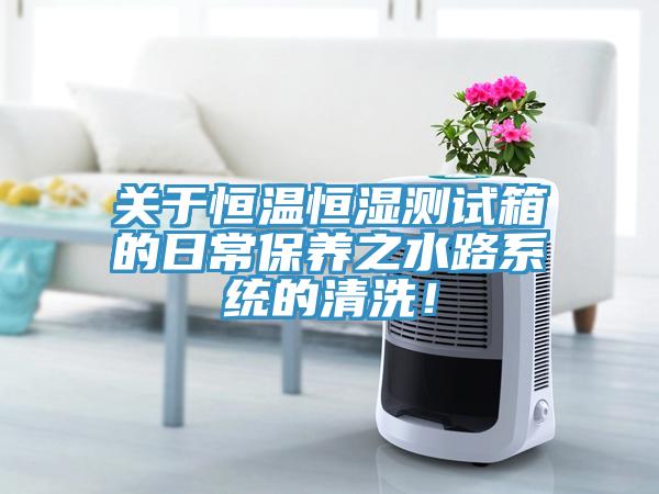 關(guān)于恒溫恒濕測(cè)試箱的日常保養(yǎng)之水路系統(tǒng)的清洗！
