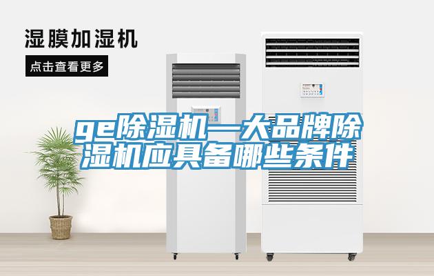 ge除濕機(jī)—大品牌除濕機(jī)應(yīng)具備哪些條件