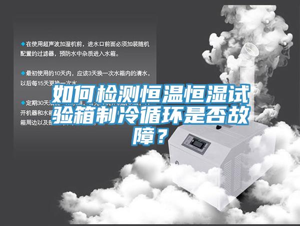 如何檢測恒溫恒濕試驗箱制冷循環(huán)是否故障？