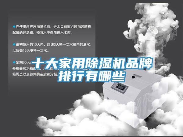 十大家用除濕機品牌排行有哪些