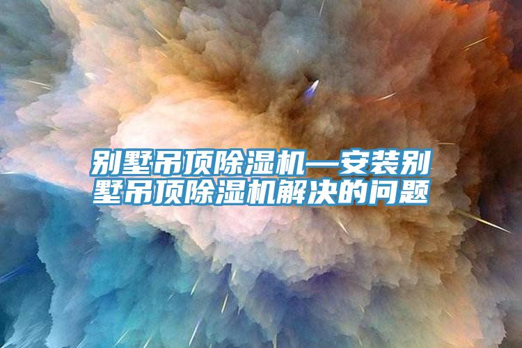 別墅吊頂除濕機(jī)—安裝別墅吊頂除濕機(jī)解決的問題