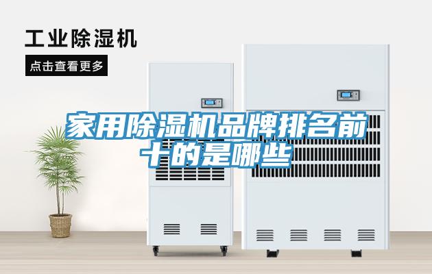 家用除濕機品牌排名前十的是哪些