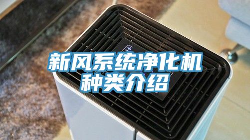 新風(fēng)系統(tǒng)凈化機種類介紹