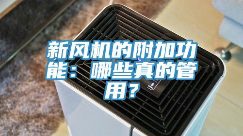 新風機的附加功能：哪些真的管用？