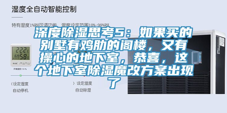 深度除濕思考5：如果買的別墅有雞肋的閣樓，又有操心的地下室，恭喜，這個地下室除濕魔改方案出現了