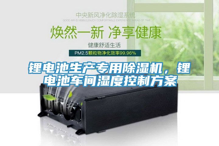 鋰電池生產(chǎn)專用除濕機(jī)，鋰電池車間濕度控制方案