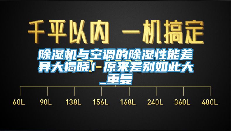 除濕機與空調(diào)的除濕性能差異大揭曉！原來差別如此大_重復(fù)