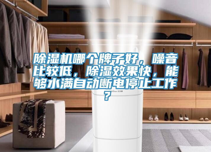 除濕機哪個牌子好，噪音比較低，除濕效果快，能夠水滿自動斷電停止工作？