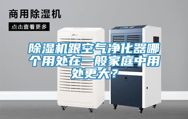 除濕機跟空氣凈化器哪個用處在一般家庭中用處更大？